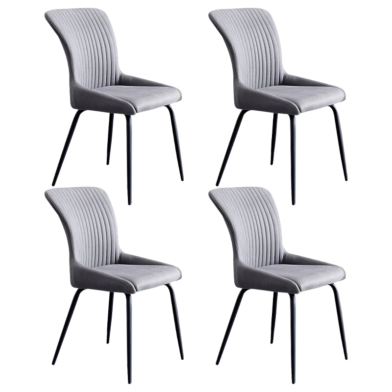 Industrial Style Metal Chairs Set Solid Back Arm Kitchen Dining Chairs Dark Gray 4 Piece Set Clearhalo ' kitchen&dining_furn' 'Dining Chairs' 'Dining Tables & Seating' 'dining_chair' 'furn' 'furn_dining_chair' 'Furniture' 'furniture_dining_chair' 'Kitchen & Dining Furniture' 'kitchen' 4159977