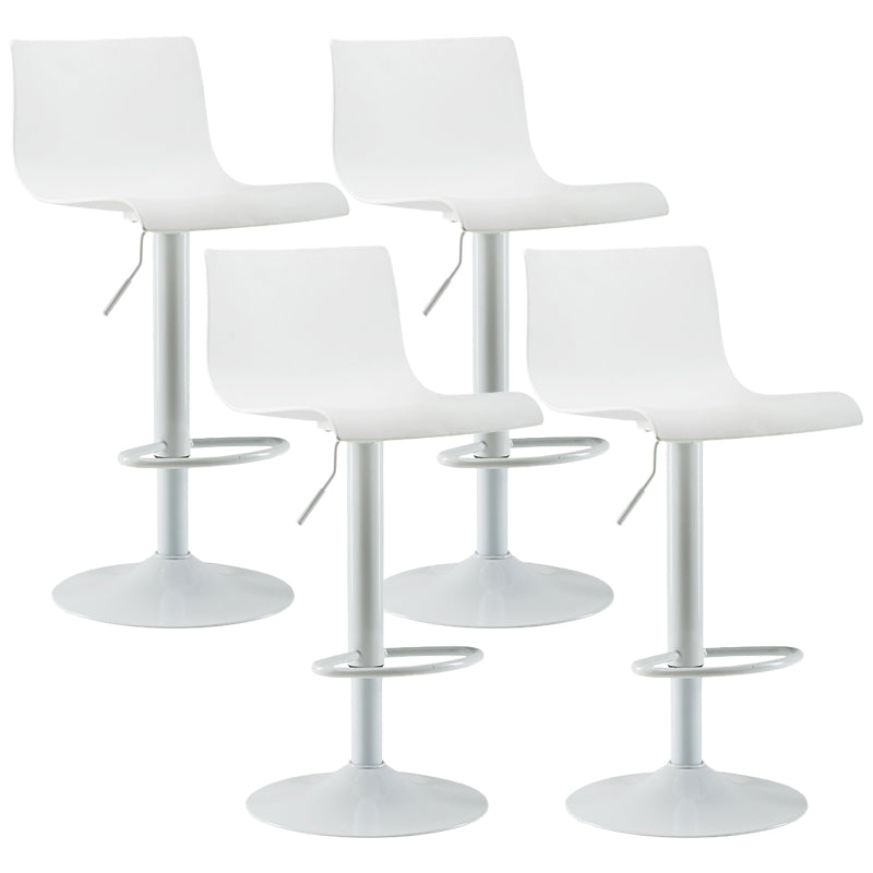 Modern Plastic Seats Barstool Rotating Lifting Metal Bar Stool for Indoor White Set of 4 Clearhalo 'Bar Furniture' 'Bar Stools' 'bar_stools' 'furniture_bar_stools' 'Kitchen & Dining Furniture' 'kitchen&dining_furn' 'kitchen' 'kitchen_furn' Furniture' 4182198