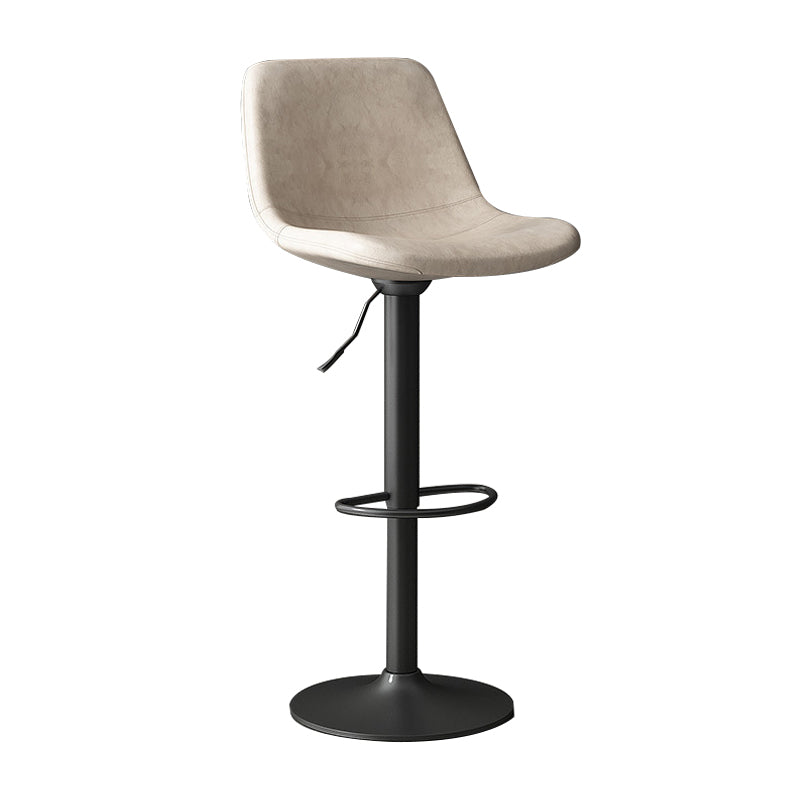 Industrial Style Bar Stools Leather Cushions Rotatable Counter Stools 1 Piece White Black Clearhalo 'Bar Furniture' 'Bar Stools' 'bar_stools' 'furniture_bar_stools' 'Kitchen & Dining Furniture' 'kitchen&dining_furn' 'kitchen' 'kitchen_furn' Furniture' 4183301