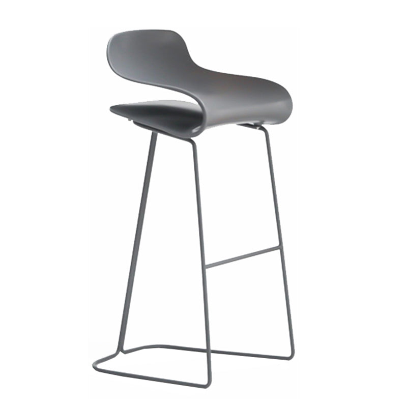Low Back Footrest Counter Stool Saddle Seat Modern Counter Chair for Bar Grey Bar Stool(30"H) Clearhalo 'Bar Furniture' 'Bar Stools' 'bar_stools' 'furn' 'furn_bar_stools' 'furniture_bar_stools' 'Kitchen & Dining Furniture' 'kitchen&dining_furn' 'kitchen' 'kitchen_furn' Furniture' 4184688