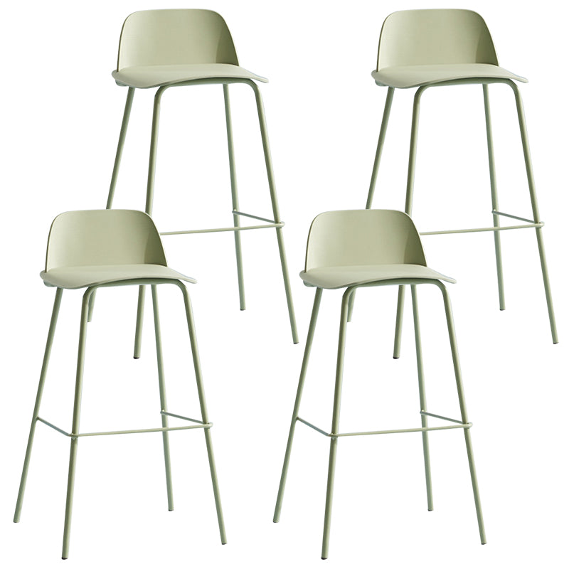Modern Plastic Counter & Bar Stool Rectangle Footrest Indoor Bar Stool Army Green 4 Piece Set Clearhalo 'Bar Furniture' 'Bar Stools' 'bar_stools' 'furn' 'furn_bar_stools' 'furniture_bar_stools' 'Kitchen & Dining Furniture' 'kitchen&dining_furn' 'kitchen' 'kitchen_furn' Furniture' 4186333