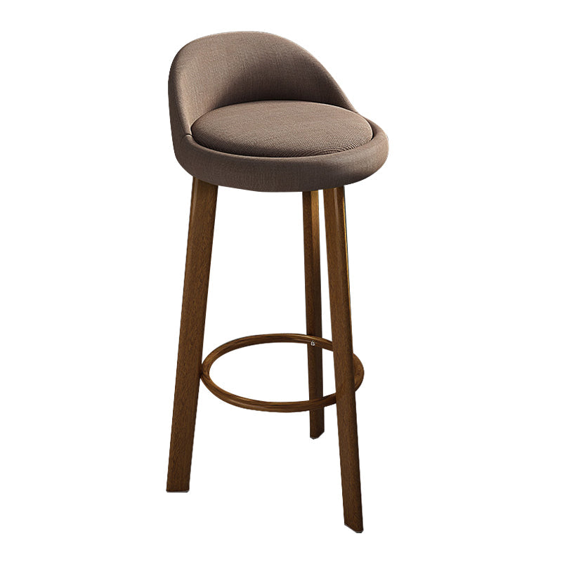 Modern Armless Counter Stool Steel Household Bar Stool with Cushion Brown Brown Clearhalo 'Bar Furniture' 'Bar Stools' 'bar_stools' 'furn' 'furn_bar_stools' 'furniture_bar_stools' 'Kitchen & Dining Furniture' 'kitchen&dining_furn' 'kitchen' 'kitchen_furn' Furniture' 4186377