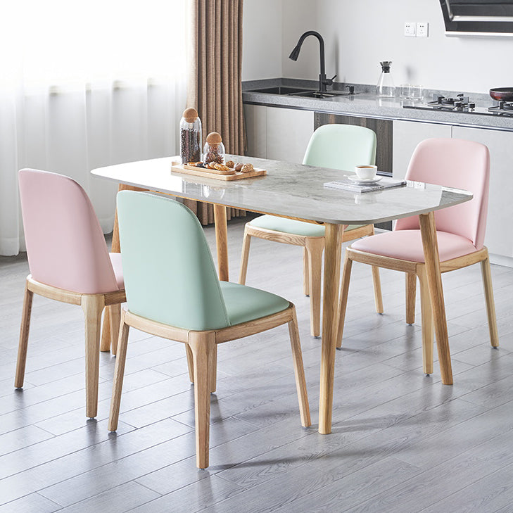 Contemporary Sintered Stone Top Table Standard Rectangle Dining Table for Kitchen Gray Without Chairs Clearhalo ' dining_table' 'Dining Tables & Seating' 'Dining Tables' 'furn' 'furn_dining_table' 'Furniture' 'furniture_dining_table' 'Kitchen & Dining Furniture' 'kitchen&dining_furn' 'kitchen' 'kitchen_dining_table' 4196349