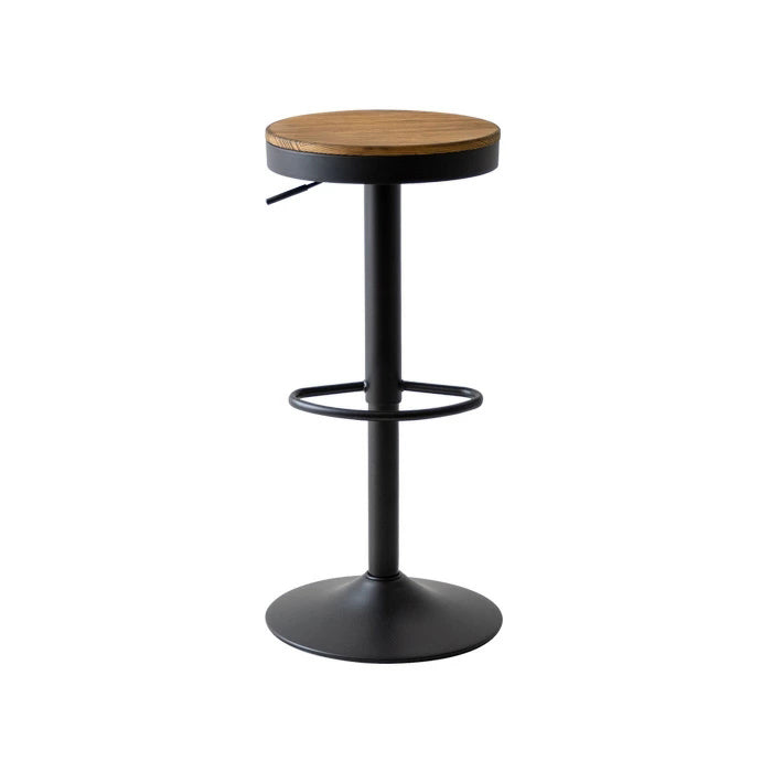 Modern Adjustable Counter Stools Armless Wood Indoor Bar Stool with Footrest Black Clearhalo 'Bar Furniture' 'Bar Stools' 'bar_stools' 'furn' 'furn_bar_stools' 'furniture_bar_stools' 'Kitchen & Dining Furniture' 'kitchen&dining_furn' 'kitchen' 'kitchen_furn' Furniture' 4198313