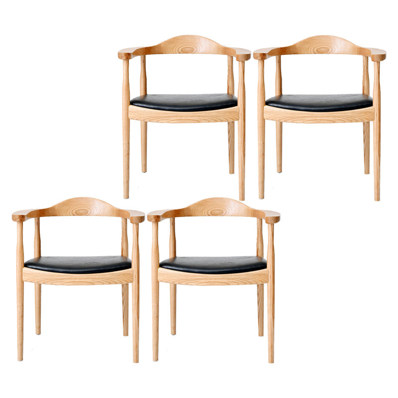 Traditional Style Ash Wood Chairs Kitchen Dining Open Back Arm Chairs Set Wood 4 Piece Set Clearhalo ' kitchen&dining_furn' 'Dining Chairs' 'Dining Tables & Seating' 'dining_chair' 'furn' 'furn_dining_chair' 'Furniture' 'furniture_dining_chair' 'Kitchen & Dining Furniture' 'kitchen' 4206067