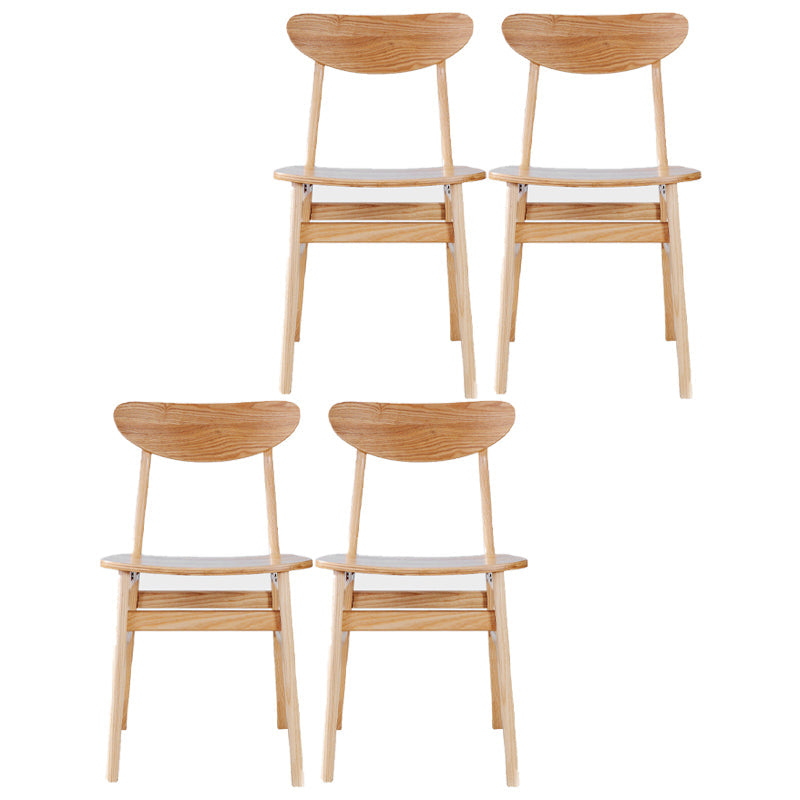 Modern Design Open Back Dining Side Chairs Wood Side Dining Chairs (Set of 2) Natural Clearhalo ' kitchen&dining_furn' 'Dining Chairs' 'Dining Tables & Seating' 'dining_chair' 'furn' 'furn_dining_chair' 'Furniture' 'furniture_dining_chair' 'Kitchen & Dining Furniture' 'kitchen' 4206170