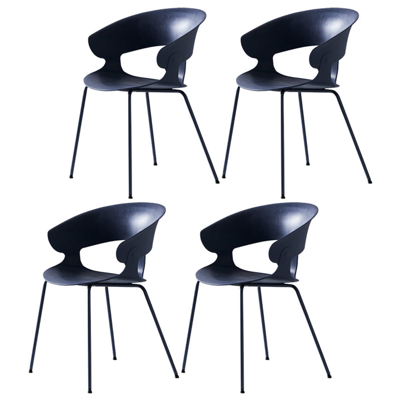 Industrial Metal Dining Room Armchair Plastic Dining Room Chairs for Restaurant Use Blue 4 Piece Set Clearhalo ' kitchen&dining_furn' 'Dining Chairs' 'Dining Tables & Seating' 'dining_chair' 'furn' 'furn_dining_chair' 'Furniture' 'furniture_dining_chair' 'Kitchen & Dining Furniture' 'kitchen' 4207307