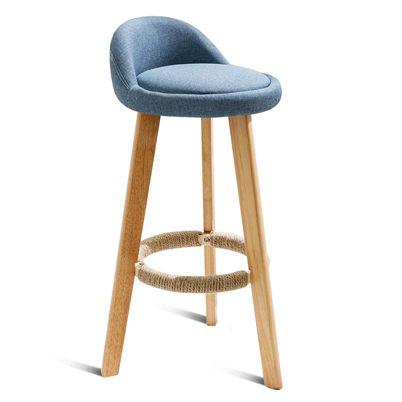 Scandinavian Style Wooden Legs Bar-stool Counter Stool for Kitchen Bar 1Pcs Blue Clearhalo 'Bar Furniture' 'Bar Stools' 'bar_stools' 'furn' 'furn_bar_stools' 'furniture_bar_stools' 'Kitchen & Dining Furniture' 'kitchen&dining_furn' 'kitchen' 'kitchen_furn' Furniture' 4211481