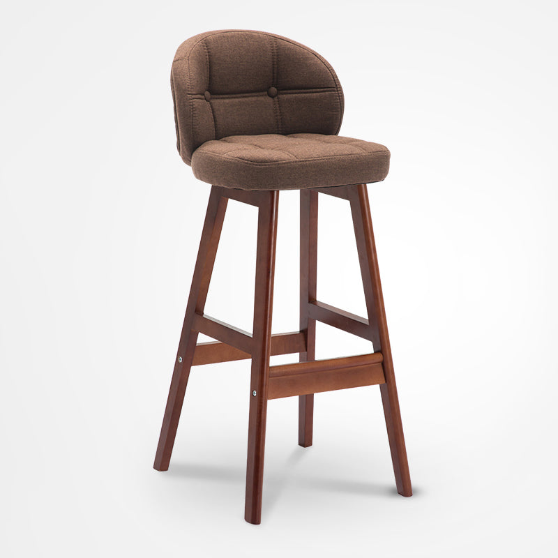 Scandinavian Style Wooden Legs Bar Stool Kitchen Bar Counter Stool 1Pcs Light Coffee Brown Clearhalo 'Bar Furniture' 'Bar Stools' 'bar_stools' 'furn' 'furn_bar_stools' 'furniture_bar_stools' 'Kitchen & Dining Furniture' 'kitchen&dining_furn' 'kitchen' 'kitchen_furn' Furniture' 4211499