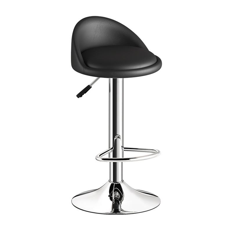 Lift and Rotate Height Stool Modern Indoor Leather Armless Bar Stool 1 Piece Black Clearhalo 'Bar Furniture' 'Bar Stools' 'bar_stools' 'furn' 'furn_bar_stools' 'furniture_bar_stools' 'Kitchen & Dining Furniture' 'kitchen&dining_furn' 'kitchen' 'kitchen_furn' Furniture' 4211571