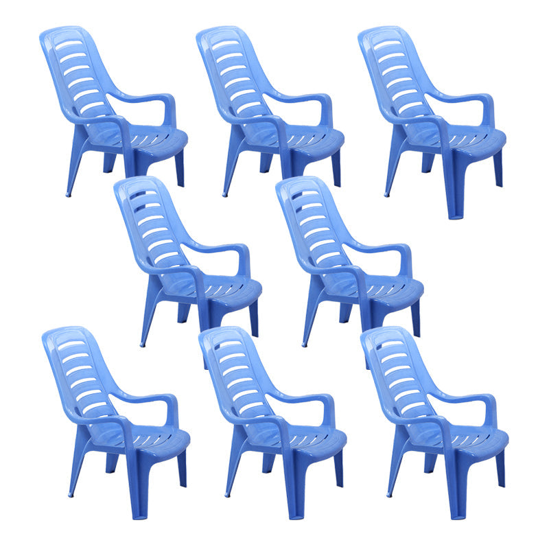 Modern Indoor Plastic Dining Arm Chairs Stackable Ladder Back Dining Armchairs Blue 8 Piece Set Clearhalo ' kitchen&dining_furn' 'Dining Chairs' 'Dining Tables & Seating' 'dining_chair' 'furn' 'furn_dining_chair' 'Furniture' 'furniture_dining_chair' 'Kitchen & Dining Furniture' 'kitchen' 4236967