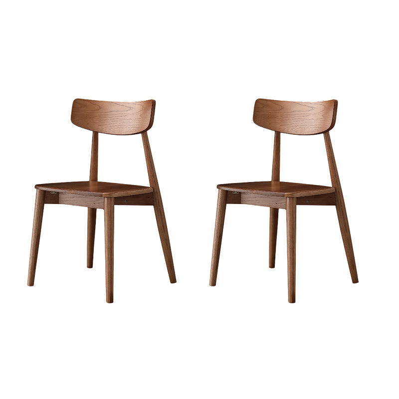 Contemporary Wood Dining Room Chair Open Back Dining Side Chair (Set of 2) Walnut Clearhalo ' kitchen&dining_furn' 'Dining Chairs' 'Dining Tables & Seating' 'dining_chair' 'furn' 'furn_dining_chair' 'Furniture' 'furniture_dining_chair' 'Kitchen & Dining Furniture' 'kitchen' 4237136