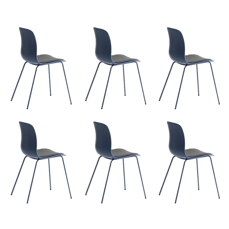 Industrial Coffee Shop Side Chair Matte Finish Solid Back Dining Chair Gray-Blue 6 Piece Set Clearhalo ' kitchen&dining_furn' 'Dining Chairs' 'Dining Tables & Seating' 'dining_chair' 'furn' 'furn_dining_chair' 'Furniture' 'furniture_dining_chair' 'Kitchen & Dining Furniture' 'kitchen' 4237428