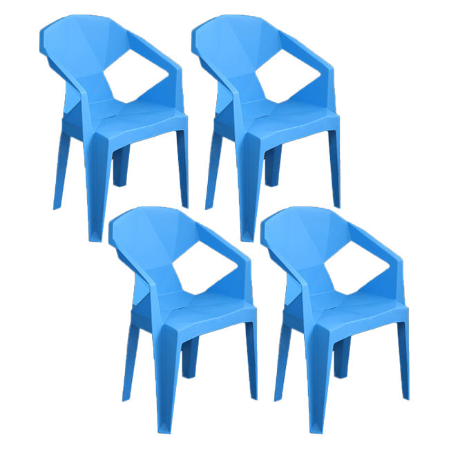 Contemporary Style Plastic Dining Chair Dining Arm Stackable Side Chairs for Kitchen Sky Blue 4 Piece Set Clearhalo ' kitchen&dining_furn' 'Dining Chairs' 'Dining Tables & Seating' 'dining_chair' 'furn' 'furn_dining_chair' 'Furniture' 'furniture_dining_chair' 'Kitchen & Dining Furniture' 'kitchen' 4246031