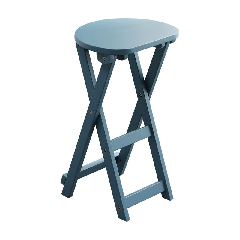 Stackable Bar Stool Contemporary Wood Bar Stool with Footrest Blue Counter Stool (24"H) Clearhalo 'Bar Furniture' 'Bar Stools' 'bar_stools' 'furn' 'furn_bar_stools' 'furniture_bar_stools' 'Kitchen & Dining Furniture' 'kitchen&dining_furn' 'kitchen' 'kitchen_furn' Furniture' 4251001