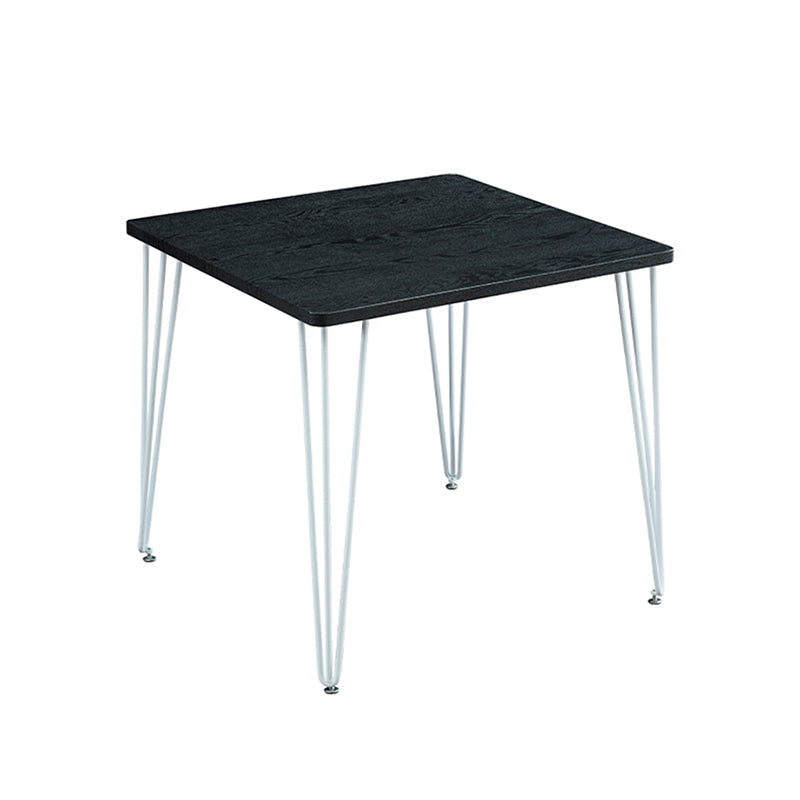 4-foot MDF Dinette Table Industrial Style Square Dining Table for Home Legs Black White Clearhalo 'Dining Tables & Seating' 'Dining Tables' 'dining_table' 'furn' 'furn_dining_table' 'Furniture' 'furniture_dining_table' 'Kitchen & Dining Furniture' 'kitchen' 'kitchen_dining_table' 4271604