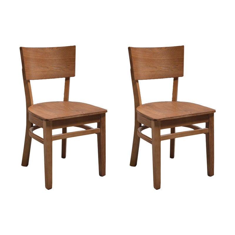 Open Back Armless Dining Chairs Indoor Side Chairs with Wood Legs (Set of 2) Walnut Clearhalo ' kitchen&dining_furn' 'Dining Chairs' 'Dining Tables & Seating' 'dining_chair' 'furn' 'furn_dining_chair' 'Furniture' 'furniture_dining_chair' 'Kitchen & Dining Furniture' 'kitchen' 4272261