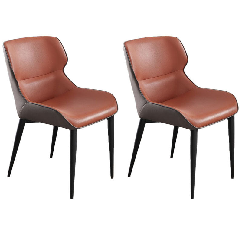 Modern Design Wingback Arm Dining Chairs Leather Dining Chairs for Kitchen (Set of 2) Red Clearhalo ' kitchen&dining_furn' 'Dining Chairs' 'Dining Tables & Seating' 'dining_chair' 'furn' 'furn_dining_chair' 'Furniture' 'furniture_dining_chair' 'Kitchen & Dining Furniture' 'kitchen' 4272709