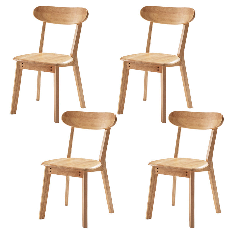 Contemporary Wood Indoor-Outdoor Room Side Chairs Open Back Chair Natural 4 Piece Set Clearhalo ' kitchen&dining_furn' 'Dining Chairs' 'Dining Tables & Seating' 'dining_chair' 'furn' 'furn_dining_chair' 'Furniture' 'furniture_dining_chair' 'Kitchen & Dining Furniture' 'kitchen' 4287176