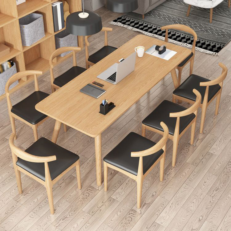 Modern 1/2/3/4/5/9 Pieces Wood Dining Set Dining Furniture Set /Separate Items 9 Pieces: Table, 8 Chairs Clearhalo 'Dining Room Sets' 'Dining Tables & Seating' 'dining_room_set' 'furn' 'furn_dining_room_set' 'Furniture' 'furniture_dining_room_set' 'Kitchen & Dining Furniture' 'kitchen&dining_furn' 'kitchen' 4304021