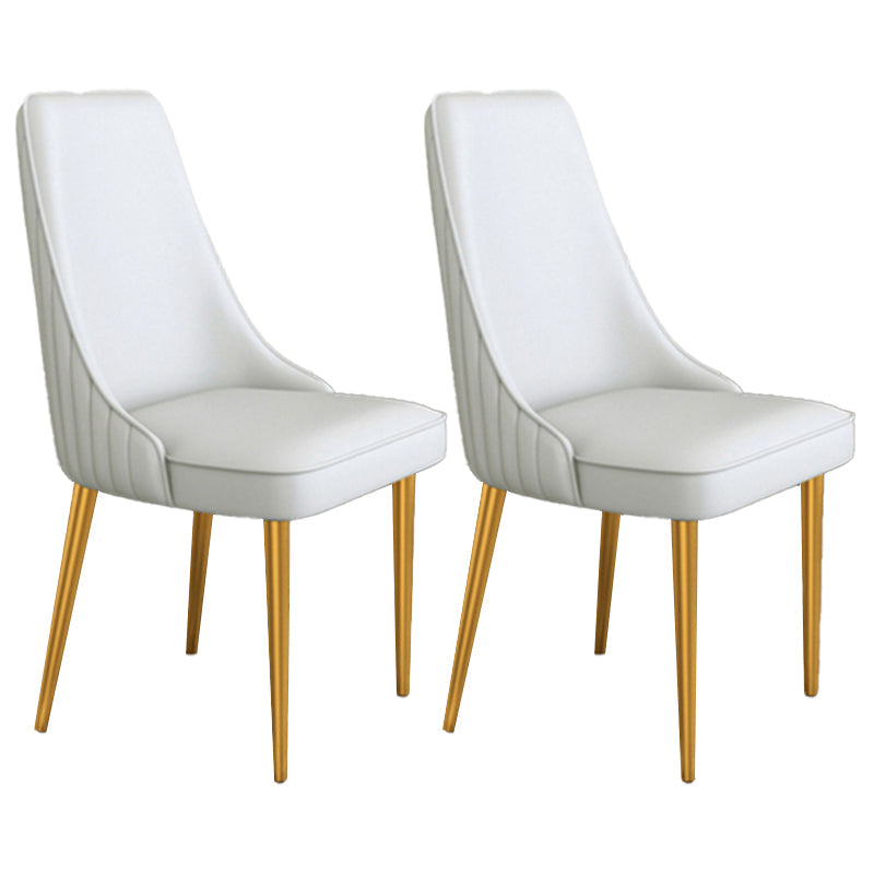 Nordic Style Dining Chairs Armless Side Chair for Kitchen with Metal Legs Grey 2 Piece Set Clearhalo ' kitchen&dining_furn' 'Dining Chairs' 'Dining Tables & Seating' 'dining_chair' 'furn' 'furn_dining_chair' 'Furniture' 'furniture_dining_chair' 'Kitchen & Dining Furniture' 'kitchen' 4315899