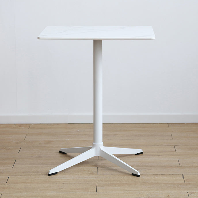 Industrial Style Dining Table 4-foot Dining Site Table for Dining Room Square Off-White 27.6"L x 27.6"W x 29.5"H Clearhalo ' dining_table' 'Dining Tables & Seating' 'Dining Tables' 'furn' 'furn_dining_table' 'Furniture' 'furniture_dining_table' 'Kitchen & Dining Furniture' 'kitchen&dining_furn' 'kitchen' 'kitchen_dining_table' 4317211