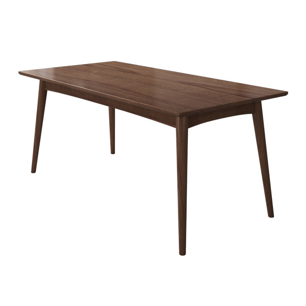 Industrial Kitchen Solid Wood Dining Table Rectangle Dining Table with 4 Legs Walnut Without Chairs Clearhalo ' dining_table' 'Dining Tables & Seating' 'Dining Tables' 'furn' 'furn_dining_table' 'Furniture' 'furniture_dining_table' 'Kitchen & Dining Furniture' 'kitchen&dining_furn' 'kitchen' 'kitchen_dining_table' 4317398