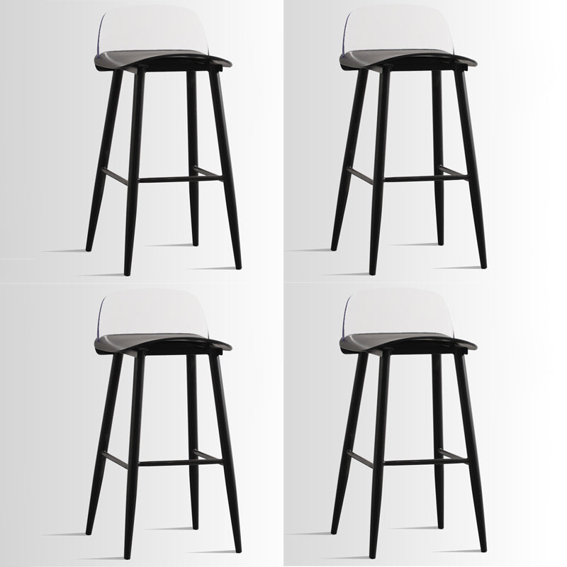 Scandinavian Style Acrylic Bar stool with Square Seat Counter Stool for Kitchen Bar Black Clear 4 Piece Set Bar Stool(30"H) Clearhalo 'Bar Furniture' 'Bar Stools' 'bar_stools' 'furn' 'furn_bar_stools' 'furniture_bar_stools' 'Kitchen & Dining Furniture' 'kitchen&dining_furn' 'kitchen' 'kitchen_furn' Furniture' 4329986