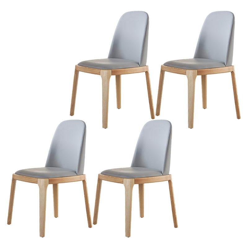 Modern Wood Dining Room Chair Upholstered Armless Dining Chairs for Home Use Grey 4 Piece Set Clearhalo ' kitchen&dining_furn' 'Dining Chairs' 'Dining Tables & Seating' 'dining_chair' 'furn' 'furn_dining_chair' 'Furniture' 'furniture_dining_chair' 'Kitchen & Dining Furniture' 'kitchen' 4330788