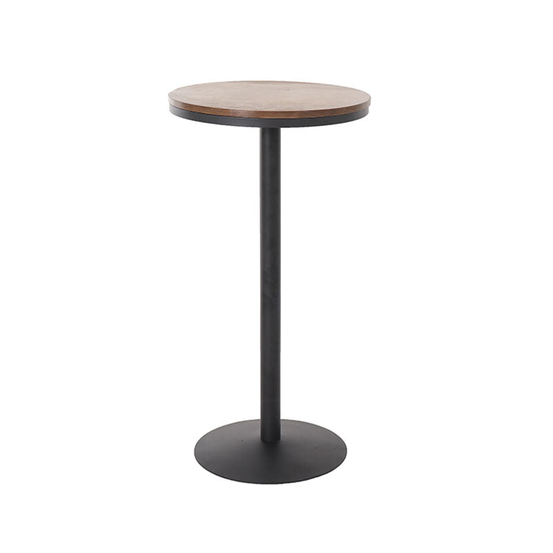 Industrial Style Bar Table Wood and Metal Pub Table for Coffee Shop 21.7"L x 21.7"W x 41.3"H Round Without Chairs Clearhalo 'Bar Furniture' 'Bar Tables' 'bar_tables' 'furn' 'furn_bar_tables' 'Furniture' 'furniture_bar_tables' 'Kitchen & Dining Furniture' 'kitchen&dining_furn' 'kitchen' 4342413
