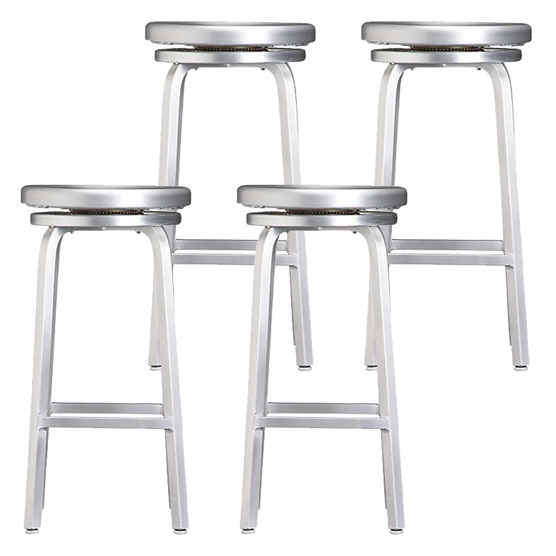 Metal Bar Chair Modern Restaurant With Foot Aluminum Alloy Counter Stool Simple Cafe 4 Piece Set Bar Stool(30"H) Clearhalo 'Bar Furniture' 'Bar Stools' 'bar_stools' 'furn' 'furn_bar_stools' 'furniture_bar_stools' 'Kitchen & Dining Furniture' 'kitchen&dining_furn' 'kitchen' 'kitchen_furn' Furniture' 4344686