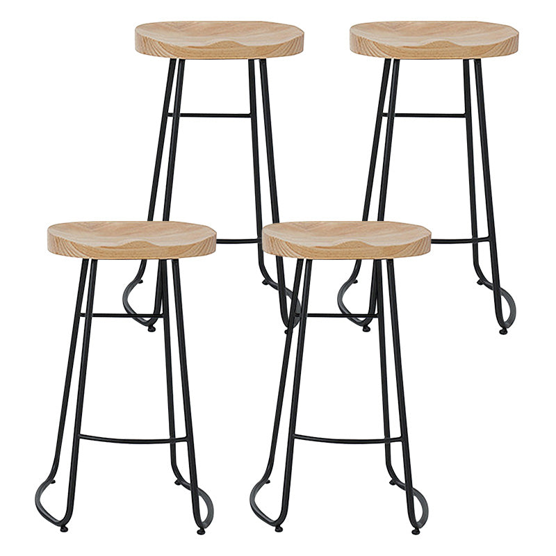 Iron Bar Stool Home Living Room Milk Tea Shop High Stool Bar Creative Modern Style 4 Piece Set Bar Stool(30"H) Clearhalo 'Bar Furniture' 'Bar Stools' 'bar_stools' 'furn' 'furn_bar_stools' 'furniture_bar_stools' 'Kitchen & Dining Furniture' 'kitchen&dining_furn' 'kitchen' 'kitchen_furn' Furniture' 4344709