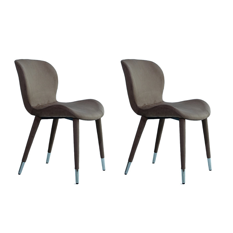 Modern Style Linen Fabric Dining Chair Arm Solid Back Dining Chairs for Kitchen Brown 2 Piece Set Clearhalo ' kitchen&dining_furn' 'Dining Chairs' 'Dining Tables & Seating' 'dining_chair' 'furn' 'furn_dining_chair' 'Furniture' 'furniture_dining_chair' 'Kitchen & Dining Furniture' 'kitchen' 4354083