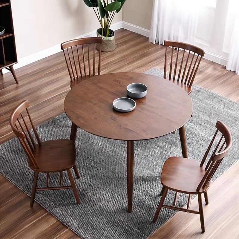 Modern 1/2/3/5 Pieces Dining Set Solid Wood Dining Furniture Set /Separate Items 5 Pieces: Table, 4 Chairs Clearhalo 'Dining Room Sets' 'Dining Tables & Seating' 'dining_room_set' 'furn' 'furn_dining_room_set' 'Furniture' 'furniture_dining_room_set' 'Kitchen & Dining Furniture' 'kitchen&dining_furn' 'kitchen' 4390770