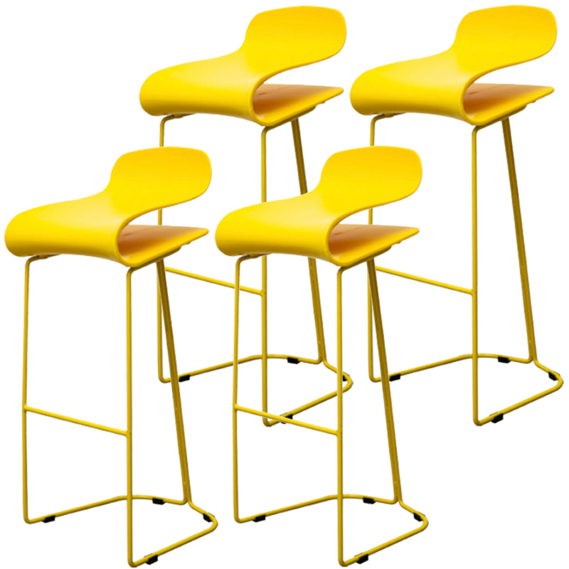 Scandinavian Style Bar-stool with PP Seat Counter Stools for Kitchen Yellow 4 Piece Set Bar Stool(30"H) Clearhalo 'Bar Furniture' 'Bar Stools' 'bar_stools' 'furn' 'furn_bar_stools' 'furniture_bar_stools' 'Kitchen & Dining Furniture' 'kitchen&dining_furn' 'kitchen' 'kitchen_furn' Furniture' 4392961