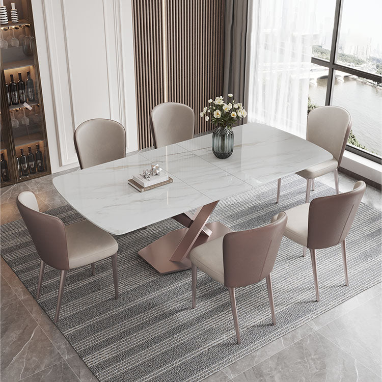 Luxury 1/4/5/6/7 Pieces Dinette Set with Rectangle Table and Solid Back Chairs Furniture 7 Pieces: Table, 6 Chairs Clearhalo 'Dining Room Sets' 'Dining Tables & Seating' 'dining_room_set' 'furn' 'furn_dining_room_set' 'Furniture' 'furniture_dining_room_set' 'Kitchen & Dining Furniture' 'kitchen&dining_furn' 'kitchen' 4413141