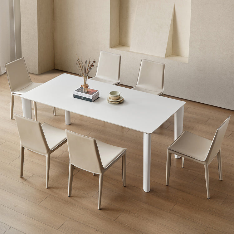 Modern 1/4/5/7 Pieces Dining Set Rectangle Dining Room Table Set 7 Pieces: Table, 6 Chairs Clearhalo 'Dining Room Sets' 'Dining Tables & Seating' 'dining_room_set' 'furn' 'furn_dining_room_set' 'Furniture' 'furniture_dining_room_set' 'Kitchen & Dining Furniture' 'kitchen&dining_furn' 'kitchen' 4413429
