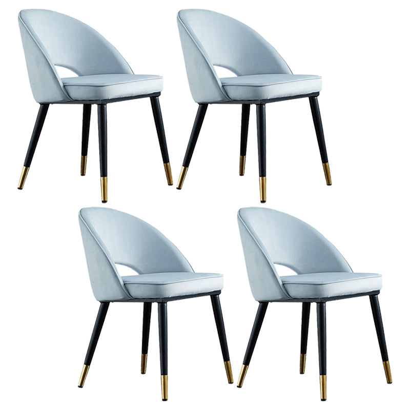 Contemporary Indoor Dining Chair Open Back Side Chair for Brasserie Grey 4 Piece Set Clearhalo ' kitchen&dining_furn' 'Dining Chairs' 'Dining Tables & Seating' 'dining_chair' 'furn' 'furn_dining_chair' 'Furniture' 'furniture_dining_chair' 'Kitchen & Dining Furniture' 'kitchen' 4421313