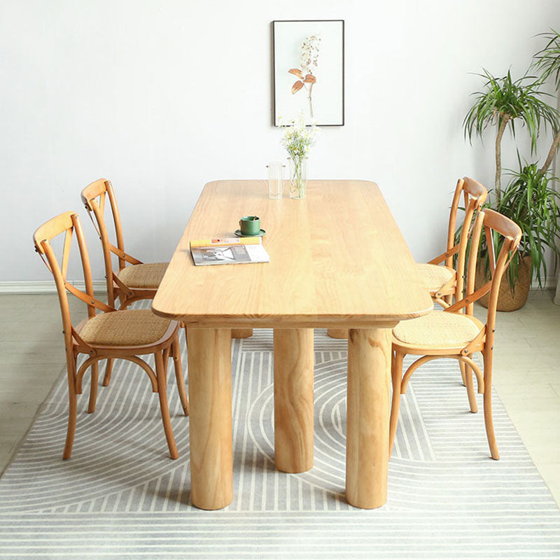 Solid Wood 1/2/5 Pieces Dining Set Modern Rectangle Dinette Table Set for Home Use 5 Pieces: Table, 4 Chairs Clearhalo 'Dining Room Sets' 'Dining Tables & Seating' 'dining_room_set' 'furn' 'furn_dining_room_set' 'Furniture' 'furniture_dining_room_set' 'Kitchen & Dining Furniture' 'kitchen&dining_furn' 'kitchen' 4428911