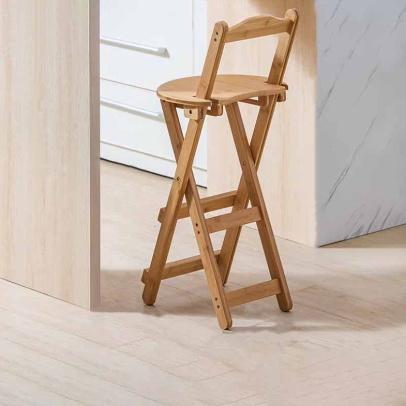 Indoor Minimalism Armless Wood Barstools Folding Counter Stools, 1 Piece Bar Stool(30"H) Clearhalo 'Bar Furniture' 'Bar Stools' 'bar_stools' 'furn' 'furn_bar_stools' 'furniture_bar_stools' 'Kitchen & Dining Furniture' 'kitchen&dining_furn' 'kitchen' 'kitchen_furn' Furniture' 4430198