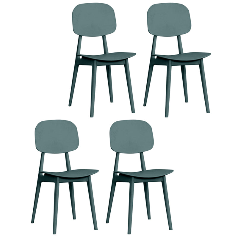 Contemporary Open Back Side Chair Restaurant Matte Finish Plastic Dining Chair Green 4 Piece Set Clearhalo ' kitchen&dining_furn' 'Dining Chairs' 'Dining Tables & Seating' 'dining_chair' 'furn' 'furn_dining_chair' 'Furniture' 'furniture_dining_chair' 'Kitchen & Dining Furniture' 'kitchen' 4438824