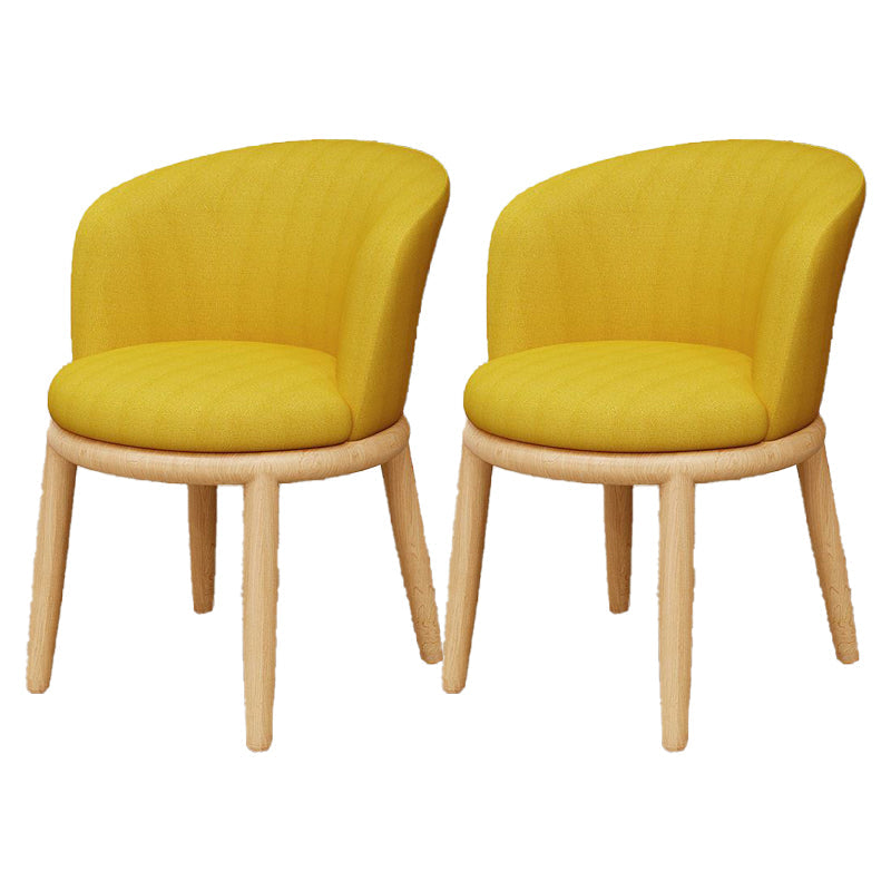 Modern Metal Dining Room Chair Upholstered Armless Dining Chairs for Restaurant Use Yellow 2 Piece Set Clearhalo ' kitchen&dining_furn' 'Dining Chairs' 'Dining Tables & Seating' 'dining_chair' 'furn' 'furn_dining_chair' 'Furniture' 'furniture_dining_chair' 'Kitchen & Dining Furniture' 'kitchen' 4451581