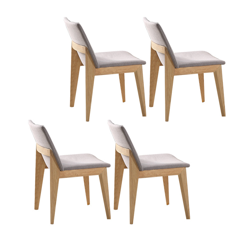 Contemporary Style Dining Chairs Kitchen Dining Wooden Armless Side Chair Grey 4 Piece Set Clearhalo ' kitchen&dining_furn' 'Dining Chairs' 'Dining Tables & Seating' 'dining_chair' 'furn' 'furn_dining_chair' 'Furniture' 'furniture_dining_chair' 'Kitchen & Dining Furniture' 'kitchen' 4458154
