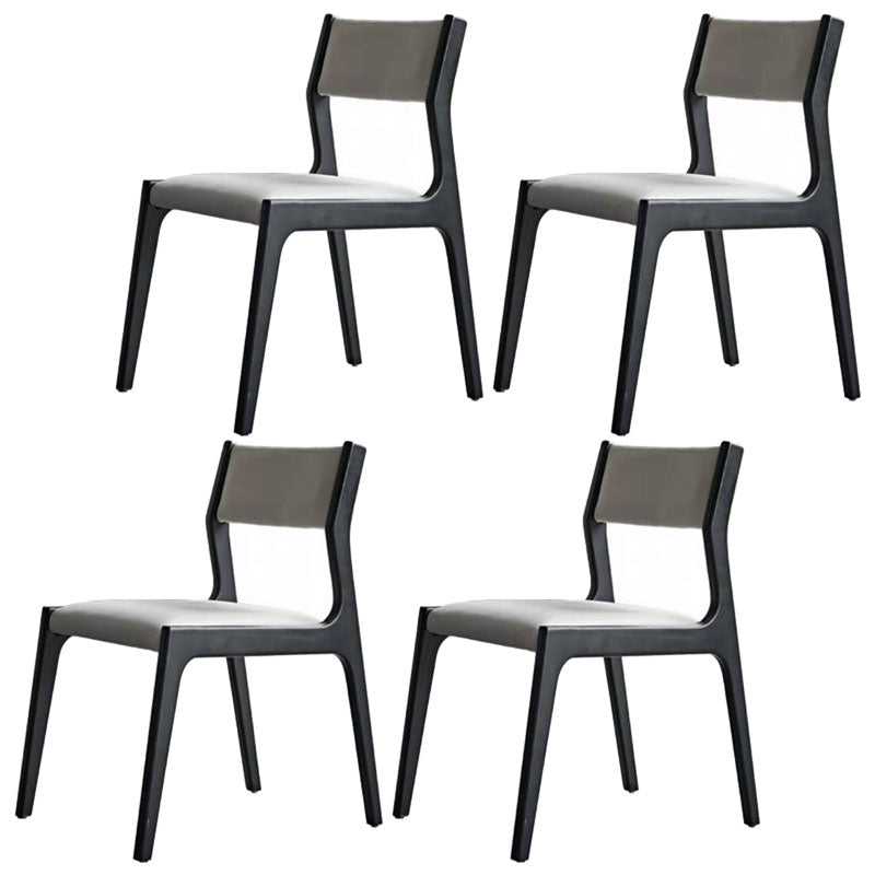 Contemporary Style Dining Wooden Chairs Kitchen Dining Armless Side Chair Off-White 4 Piece Set Clearhalo ' kitchen&dining_furn' 'Dining Chairs' 'Dining Tables & Seating' 'dining_chair' 'furn' 'furn_dining_chair' 'Furniture' 'furniture_dining_chair' 'Kitchen & Dining Furniture' 'kitchen' 4458505