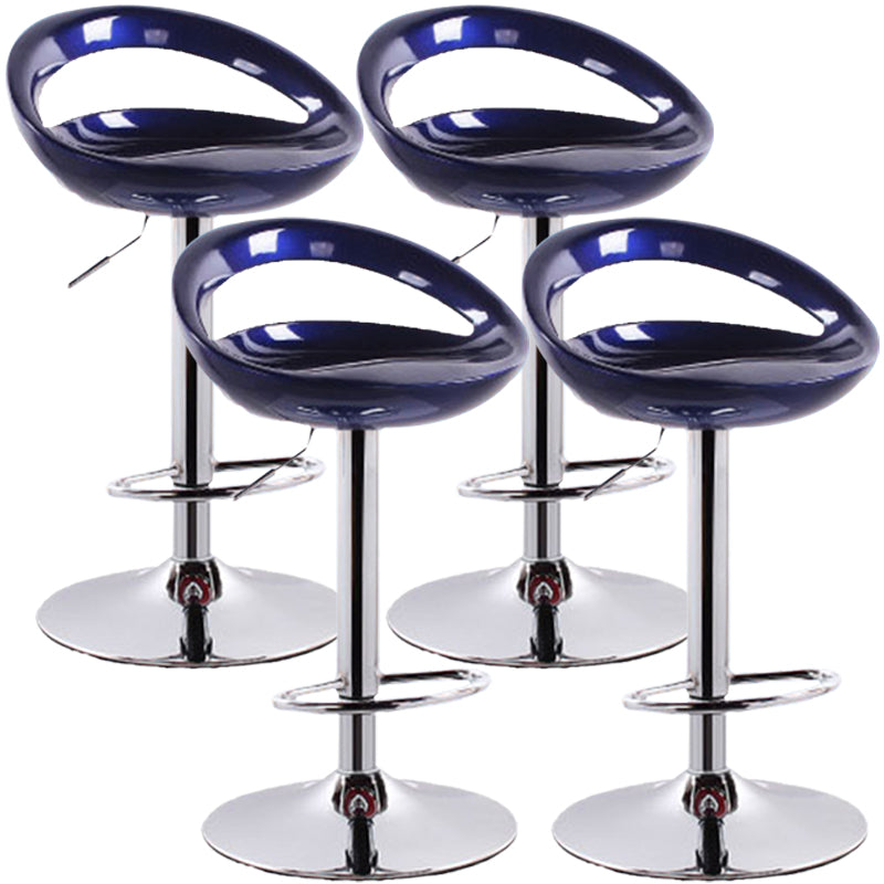 Industrial Style Bar-stool with Adjustable Height Swivel Footrest Barstool for Counter Bar Royal Blue 4 Piece Set Clearhalo 'Bar Furniture' 'Bar Stools' 'bar_stools' 'furn' 'furn_bar_stools' 'furniture_bar_stools' 'Kitchen & Dining Furniture' 'kitchen&dining_furn' 'kitchen' 'kitchen_furn' Furniture' 4462848