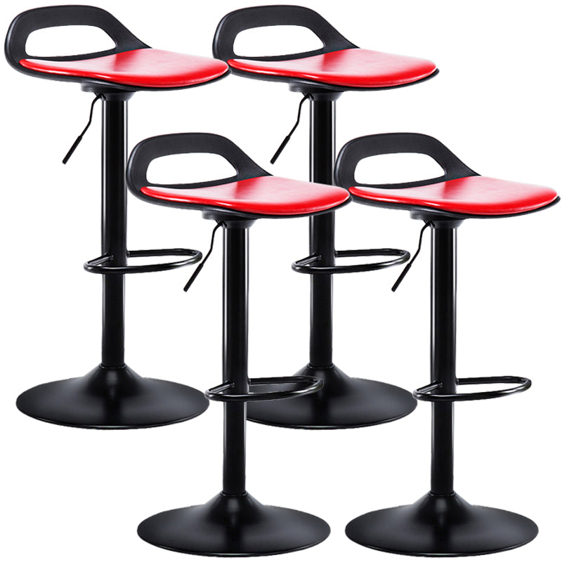 Industrial Style Bar-stool Metal Leg with Adjustable Height Bucket Seat Barstool Rose Red 4 Piece Set Clearhalo 'Bar Furniture' 'Bar Stools' 'bar_stools' 'furn' 'furn_bar_stools' 'furniture_bar_stools' 'Kitchen & Dining Furniture' 'kitchen&dining_furn' 'kitchen' 'kitchen_furn' Furniture' 4463762