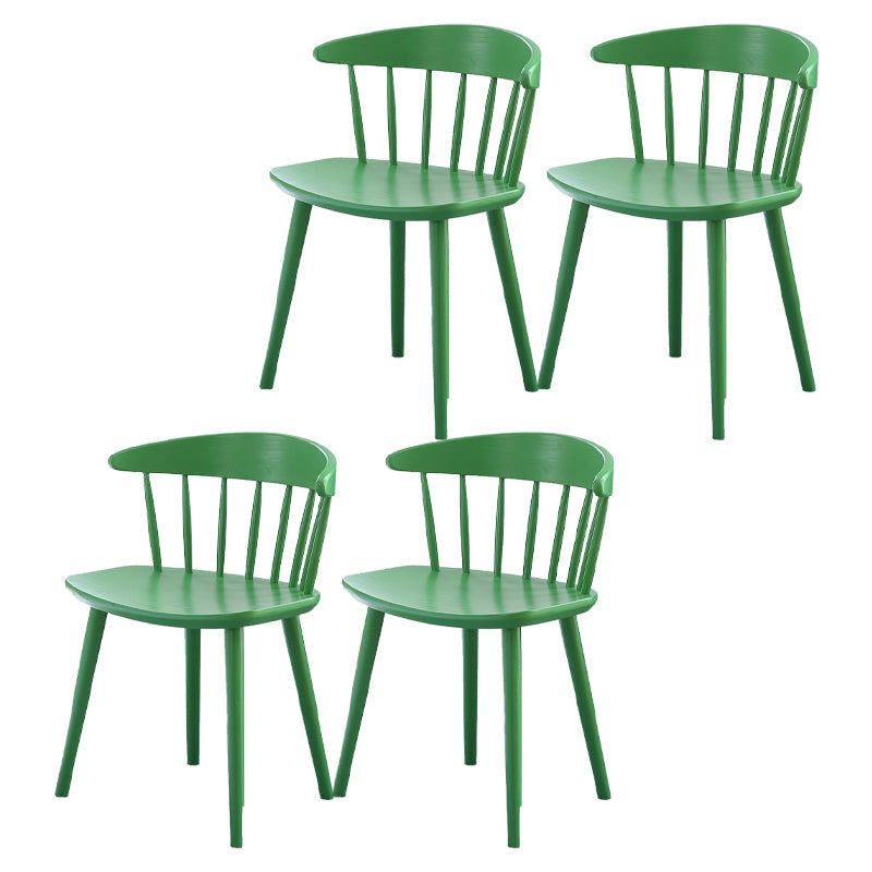 Contemporary Style Dining Wooden Chair Kitchen Wingback Armless Chairs Green 4 Piece Set Clearhalo ' kitchen&dining_furn' 'Dining Chairs' 'Dining Tables & Seating' 'dining_chair' 'furn' 'furn_dining_chair' 'Furniture' 'furniture_dining_chair' 'Kitchen & Dining Furniture' 'kitchen' 4468015