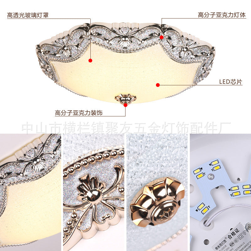 Blossom Milky Glass Ceiling Lighting Vintage Dining Hall LED Flush Mount Light in Gold, 16"/19.5" Width Clearhalo 'Ceiling Lights' 'Close To Ceiling Lights' 'Close to ceiling' 'Flush mount' Lighting' 4475733496_1089312144