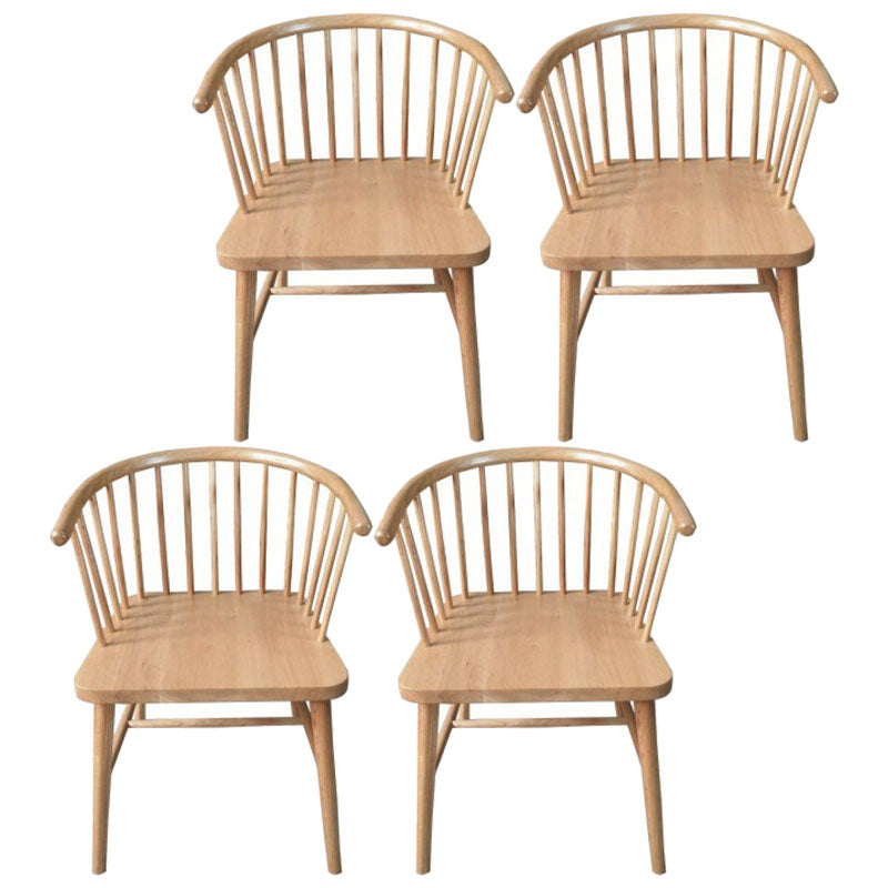 Contemporary Wood Arm Chair Natural Windsor Back Dining Chair for Kitchen Wood 4 Piece Set Clearhalo ' kitchen&dining_furn' 'Dining Chairs' 'Dining Tables & Seating' 'dining_chair' 'furn' 'furn_dining_chair' 'Furniture' 'furniture_dining_chair' 'Kitchen & Dining Furniture' 'kitchen' 4480677