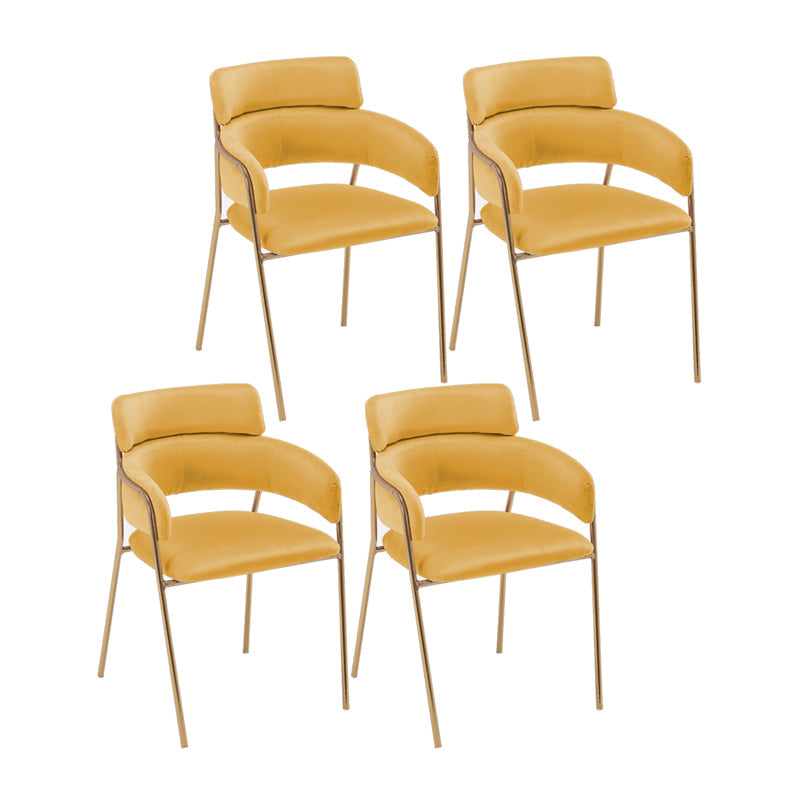 Glam Velvet Dining Room Chairs Open Back Dining Side Chair for Restaurant Use Ginger 4 Piece Set Clearhalo ' kitchen&dining_furn' 'Dining Chairs' 'Dining Tables & Seating' 'dining_chair' 'furn' 'furn_dining_chair' 'Furniture' 'furniture_dining_chair' 'Kitchen & Dining Furniture' 'kitchen' 4492027